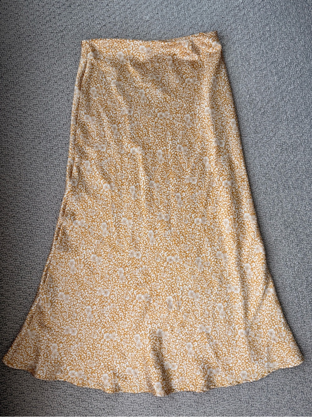 Source Unknown Yellow Floral Maxi Skirt